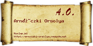 Arnóczki Orsolya névjegykártya