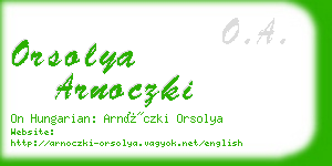 orsolya arnoczki business card